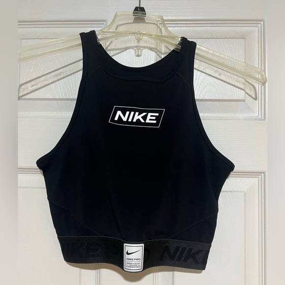 Nike Pro Dri-FIT High-Neck Sports Bra – Black – Size M - Picture 3 of 6